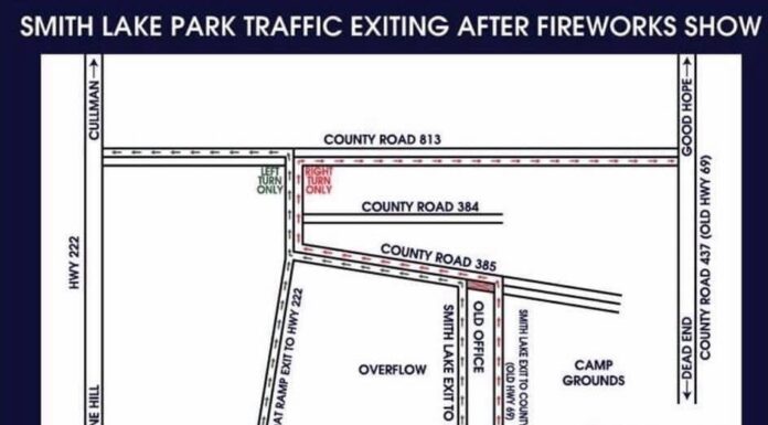 Cullman County Sheriff’s Office details traffic management at Smith Lake Park for 4th of July festival