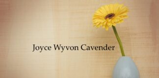 Obituary: Joyce Wyvon Cavender