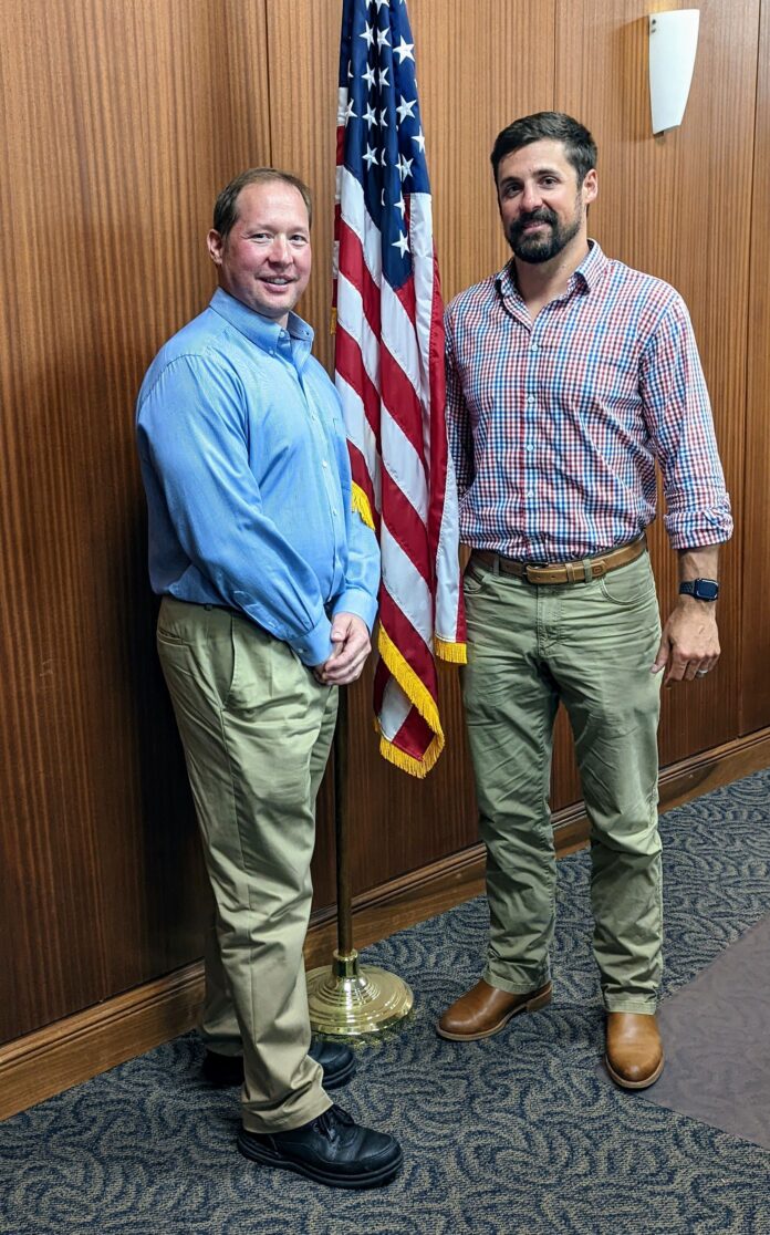 Michael Sullins, left, and Blake Bright, right, joined the City of Cullman Planning Commission in June. (Amy Leonard for The Cullman Tribune)