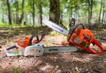Battery-powered chainsaws: Quiet but dangerous
