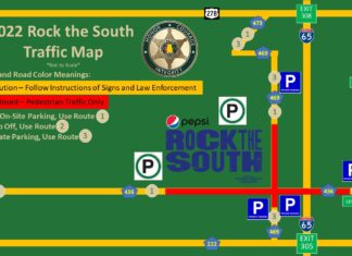 Parking and rideshare options for Rock the South