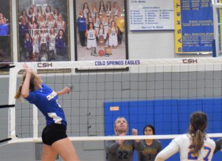 PREP VOLLEYBALL: Cold Springs splits tri-match with Cleveland, Dora on senior night