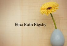 Obituary: Etna Ruth Rigsby