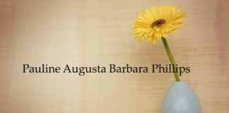 Obituary: Pauline Augusta Barbara Phillips
