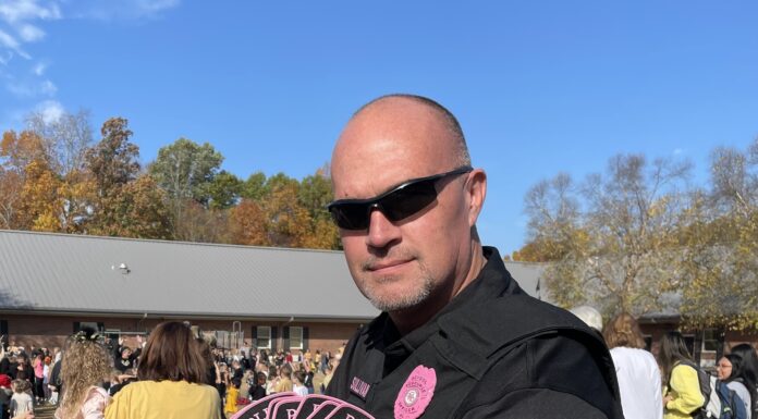 CPD selling, sporting breast cancer awareness patches