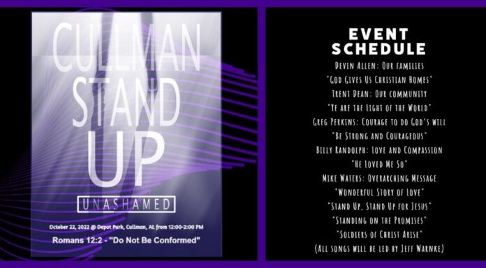 Cullman Stand Up faith event to take place Oct. 22