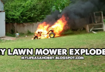 Where there’s smoke, there’s fire… and a lawn mower