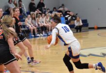PREP BASKETBALL: Lady Eagles remain unbeaten with 61-23 win over Meek, Eagles fall to Tigers 57-29