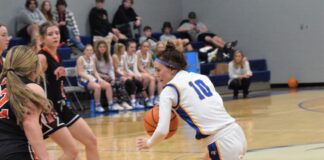 PREP BASKETBALL: Lady Eagles remain unbeaten with 61-23 win over Meek, Eagles fall to Tigers 57-29