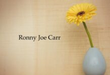 Obituary: Ronny Joe Carr