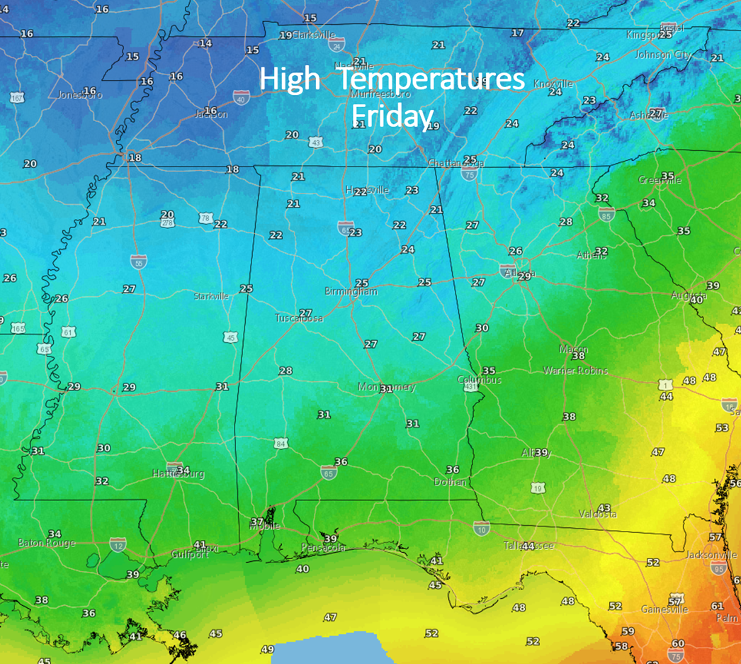 Coldest temperature in years forecast across parts of state with