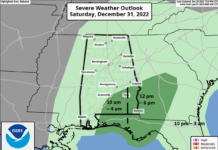 Severe storms are possible today, Saturday, and next Tuesday