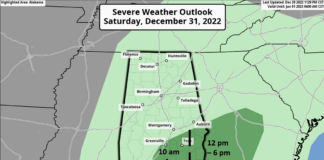Severe storms are possible today, Saturday, and next Tuesday