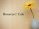 Obituary: Rowena C. Cole
