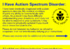 Autism Spectrum Disorder Identification Cards issued at county health departments