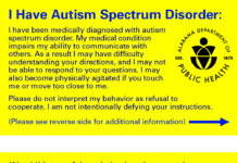 Autism Spectrum Disorder Identification Cards issued at county health departments