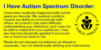 Autism Spectrum Disorder Identification Cards issued at county health departments