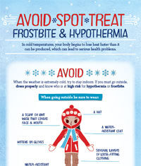 ADPH: Prevent hypothermia; recognize, seek medical attention if symptoms occur