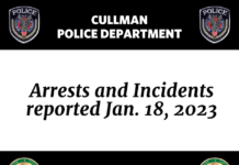 Arrests and Incidents reported Jan. 18, 2023
