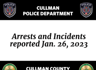 Arrests and Incidents reported Jan. 26, 2023