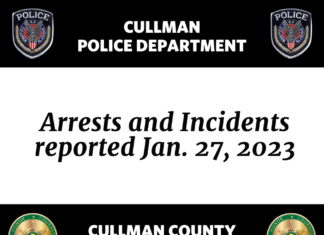 Arrests and Incidents reported Jan. 27, 2023