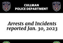 Arrests and Incidents reported Jan. 30, 2023