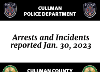 Arrests and Incidents reported Jan. 30, 2023