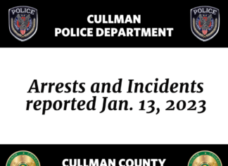 Arrests and Incidents reported Jan. 13, 2023