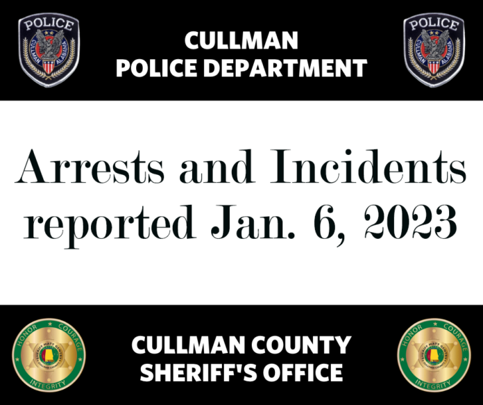 Arrests and Incidents reported Jan. 6 Image