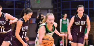 JV COUNTY TOURNAMENT: Lady Broncos hold off West Point 42-29 to advance