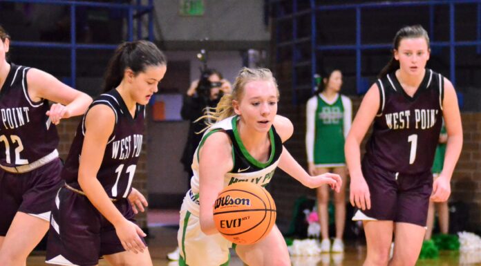 JV COUNTY TOURNAMENT: Lady Broncos hold off West Point 42-29 to advance
