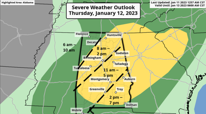 Severe weather possible Thursday with snowfall Friday