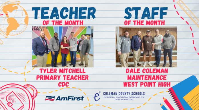 CCBOE names AmFirst Teacher, Staff Member of the Month