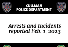 Arrests and Incidents reported Feb. 1, 2023
