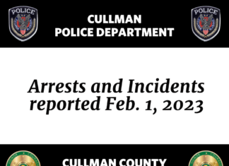 Arrests and Incidents reported Feb. 1, 2023