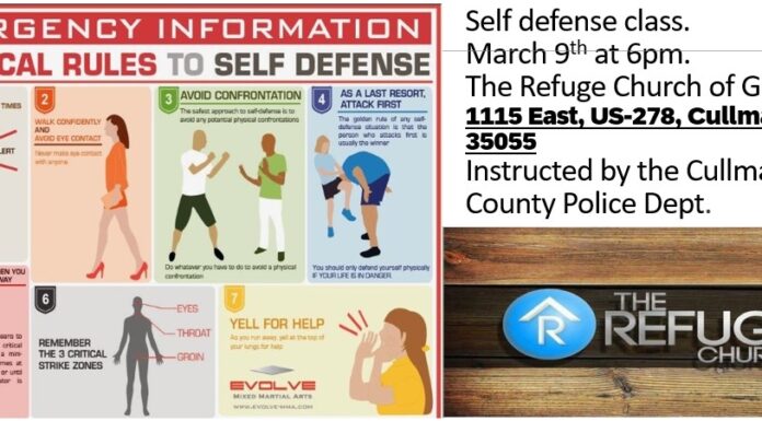 Self-defense class coming Thursday, March 9