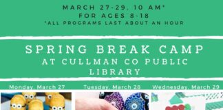 Library hosting Spring Break Camp March 27-29