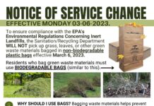 City Sanitation announces green waste material service change