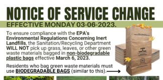 City Sanitation announces green waste material service change