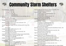 Community storm shelters to open during severe weather events Community Storm Shelters