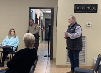 R.O.S.S. representative Shane Tidwell speaks at Good Hope City Council meeting