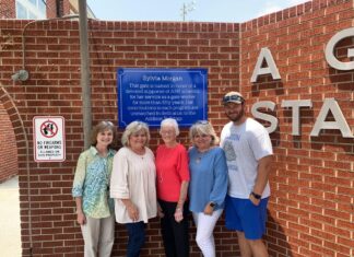 Main gate at A.G. Hicks Stadium named in honor of Sylvia Morgan