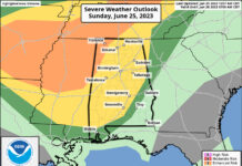 Severe weather for portions of state this afternoon into Monday