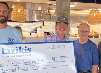Taziki’s partners with, donates $1K to Cullman Caring for Kids