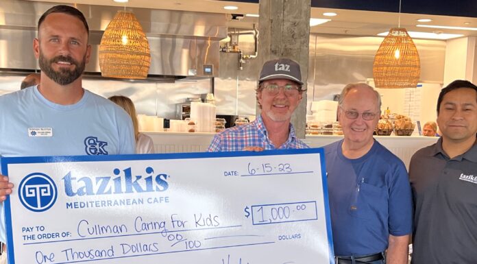 Taziki’s partners with, donates $1K to Cullman Caring for Kids