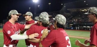 Super Regional Bound – Alabama shuts out 24th-ranked Boston College 8-0