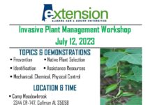Cullman County Extension hosting Invasive Plant Management Workshop July 12