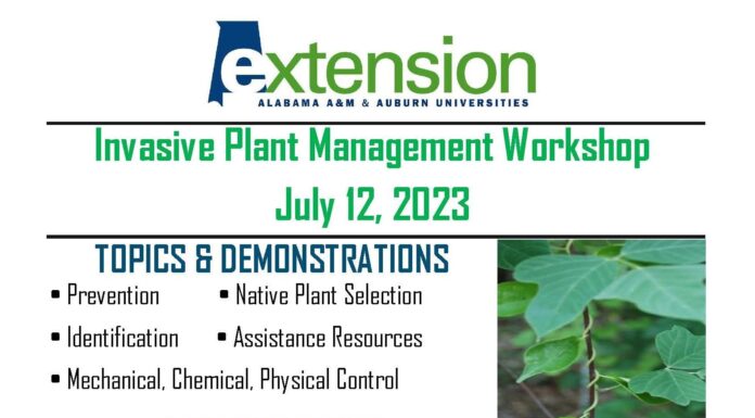 Cullman County Extension hosting Invasive Plant Management Workshop July 12
