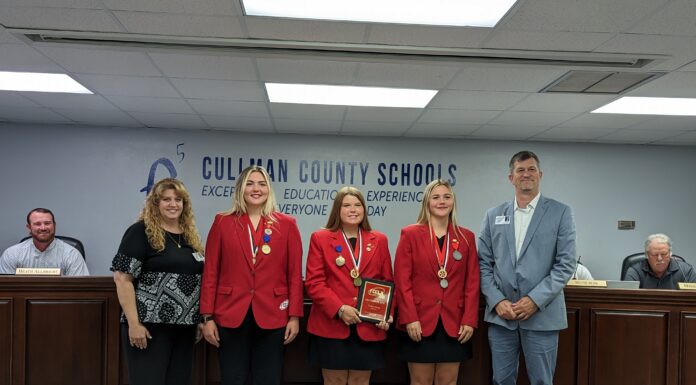 County schools get new school buses; board recognizes Cold Springs FCCLA