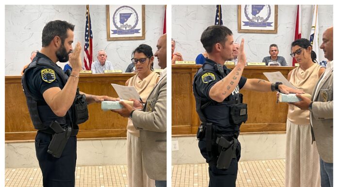 2 new police officers sworn in at Hanceville council meeting
